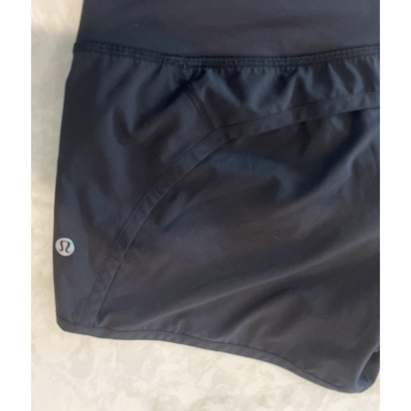 Lululemon Women's Run Times 4" Inseam Shorts Size 6 Black Outdoor Active Running - Picture 9 of 10